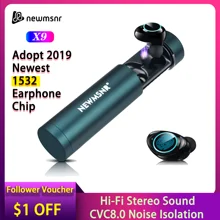 Newmsnr X9 TWS HD стерео наушники беспроводные наушники, bluetooth 5,0 IPX7 водонепроницаемый шумоподавление Голосовое управление