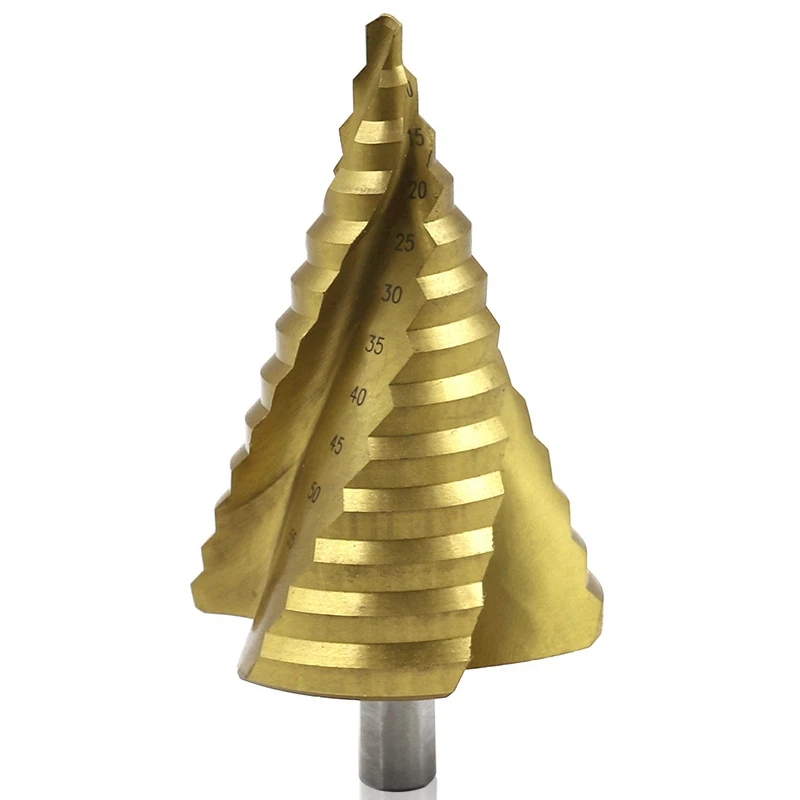 

6-65 Mm The Pagoda Shape Hss Triple-cornered Shank Spiral Pagoda Metal Steel Step Drill Bit Hole Drill Cone Drill
