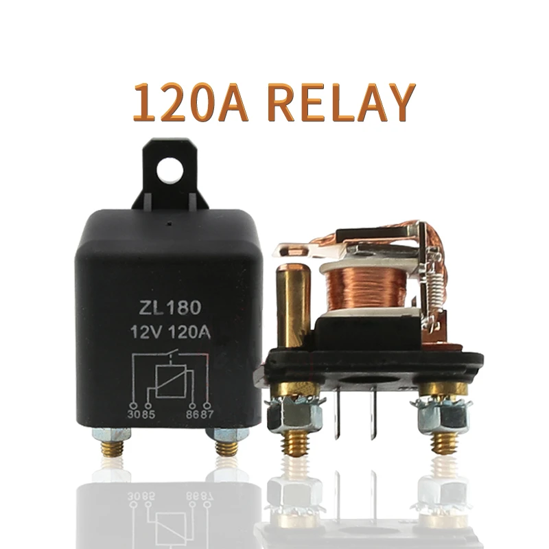 120A ON/OFF RELAY 12V Split Car/Van/Boat 4 Terminals Charge Relay Heavy Duty 