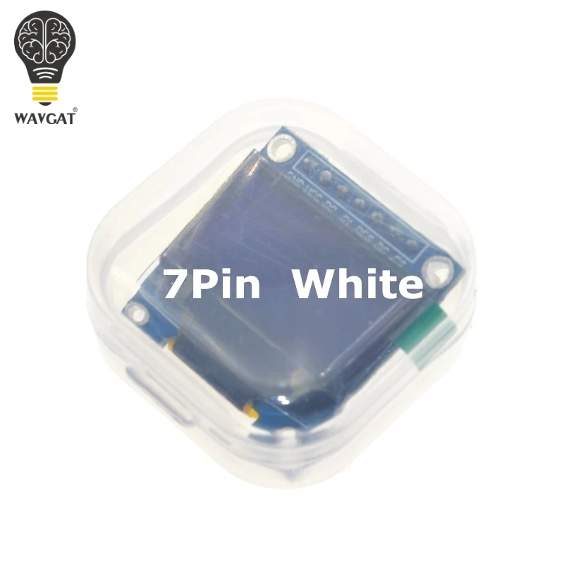 WAVGAT 0.96 Inch SPI OLED Display Module White color 128X64 OLED 7Pin Driver Chip SSD1306 for arduino