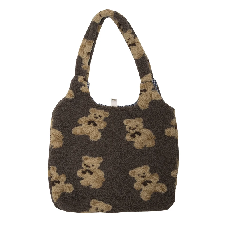 Japanese Style Bear Cute School Bags Girls Large Capacity Single Shoulder Shopping Bag Vest Bags 