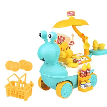 

Snail Ice Cream Candy Pushable Car Girls Play House Role Play Game Toy Parent-child Interactive Assembled DIY Toys