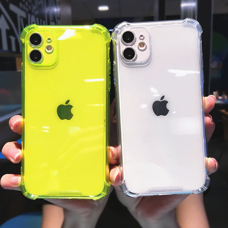 Силиконовый чехол для iPhone 13 12 Pro 7 8 Plus 11 XR X XS Max прозрачный | Мобильные телефоны и