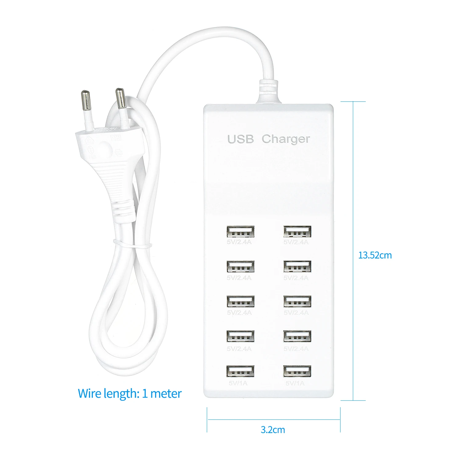 10A Настольный смарт-устройство быстрой зарядки usb зарядка через usb станции 10-Порты и разъёмы зарядная станция 1 для отеля школы совместим с несколькими устройствами