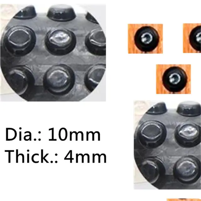 Cabinet Bumpers Door Stops Noisy Bumper Self Adhesive Soft Anti Slip Silicone Rubber Feet Pads  Shock Absorber 50/100/200 Grains K1004