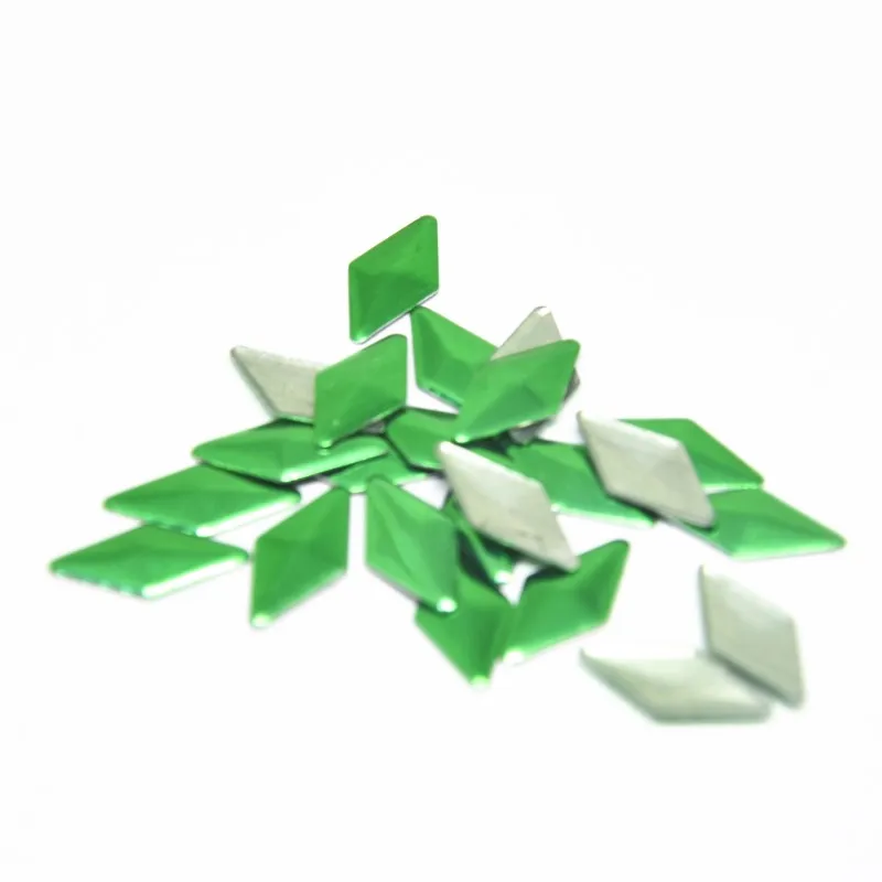 Стразы ромбовидной формы для горячей фиксации стразы с клеем металлические