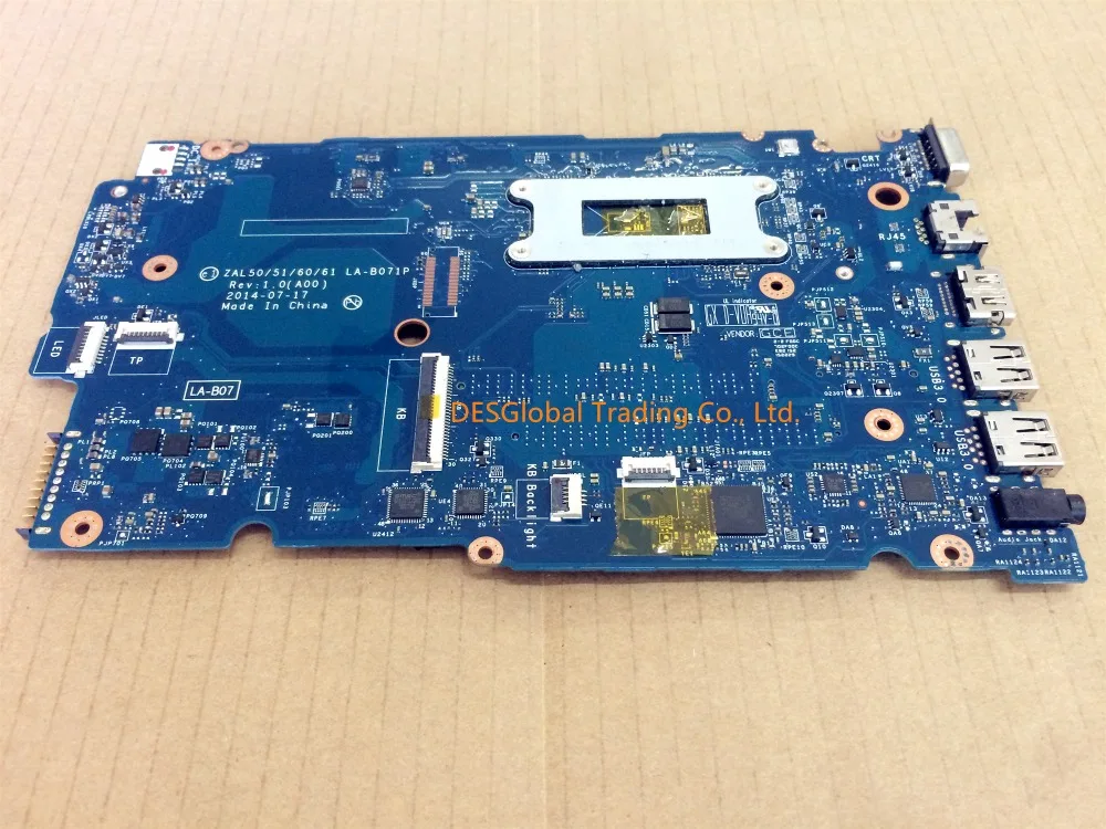 ZAL50/51/60/61 LA-B071P для Dell Latitude 3450 L3450 Материнская плата ноутбука SR244 I3-5005U DDR3L материнская плата полностью проверена Быстрая