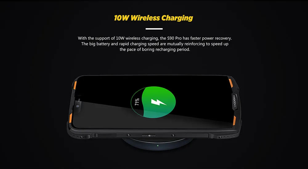 IP68/IP69K DOOGEE S90 Pro Прочный смартфон 6,18 дюймов Android 9,0 5050 мАч Helio P70 Восьмиядерный 6 ГБ 128 Гб Беспроводная зарядка 16,0 М камера