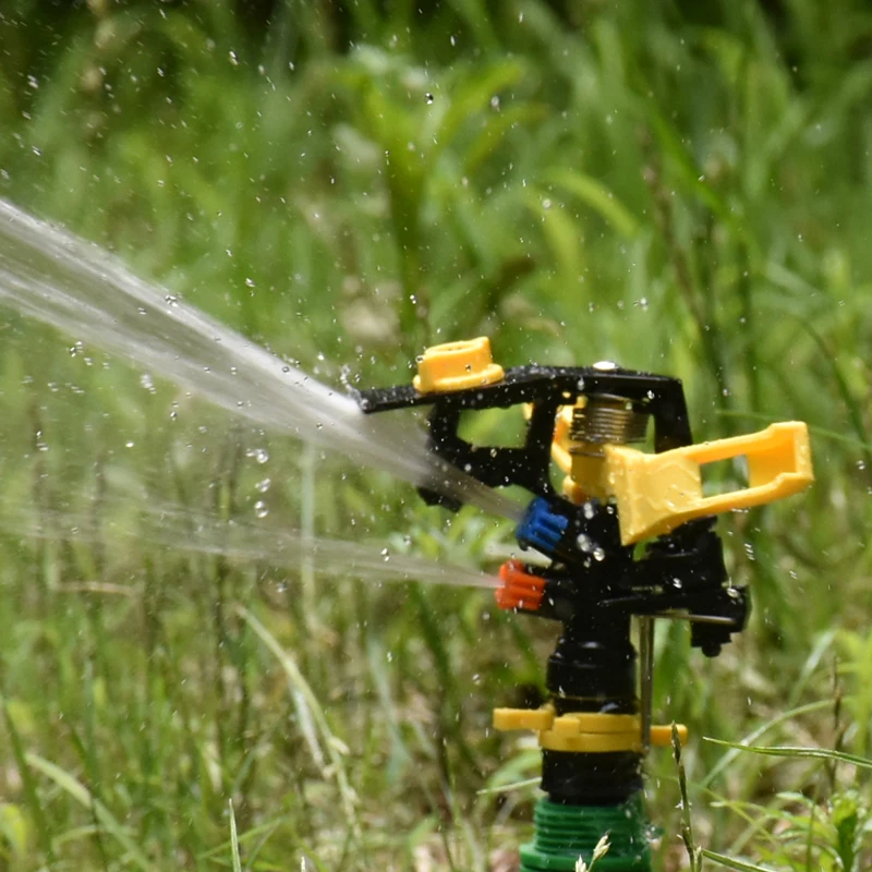 360 Degree Rotating Jet Sprinklers Double Outlet Rocker Nozzles 1/2" Male Thread For Garden Farm Lawn Irrigation irrigation sprinklers