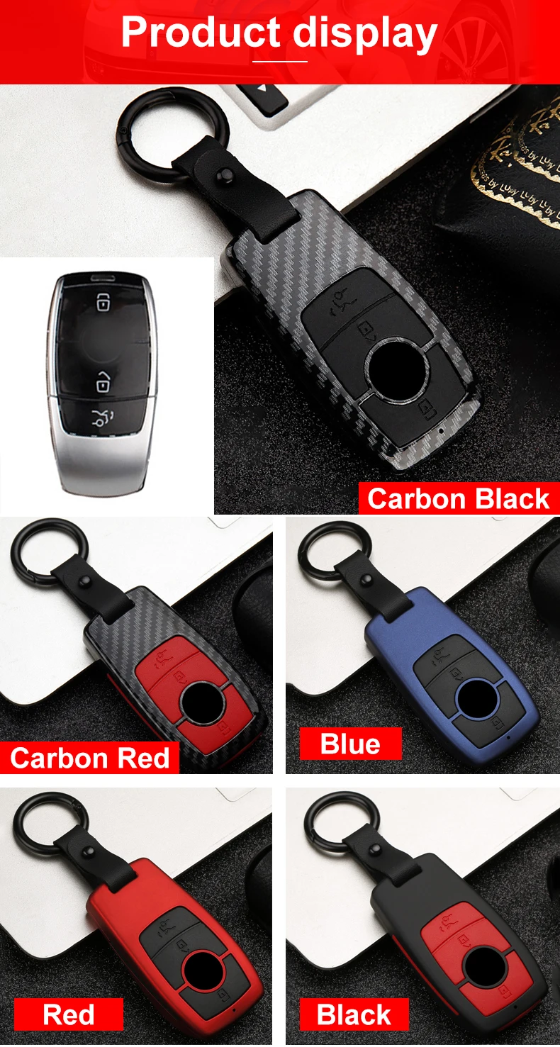 Cover chiave telecomando per Mercedes Benz 2017 2018 E Serials E300 E200 E220 Maybach S320L S450 S350 W204 W210 W124 W203 - H7793fe612de144b1b78c99f9ce040ba79