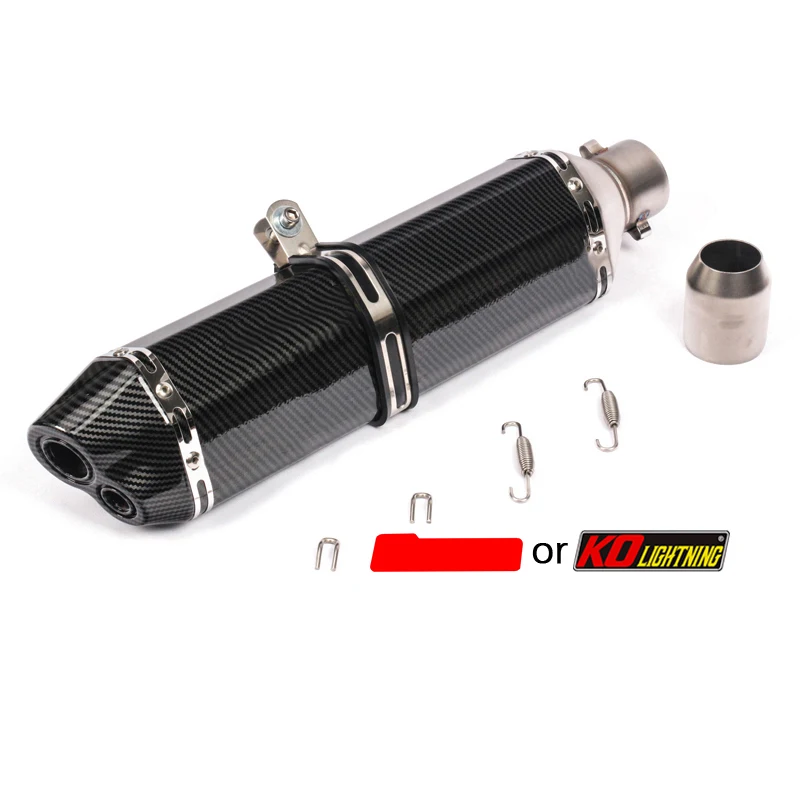 Aluminum Dual-outlet Exhaust Muffler Tail Pipe Kit For Motorcycle Exhaust System 