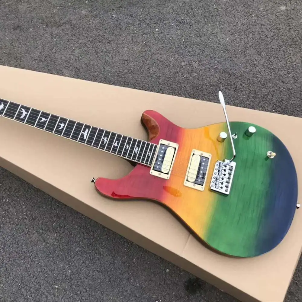 

In stock,PRS model,RAINBOW Electric Guitar,6 Strings,Tremolo System,Guitar,bridge arm Free Shipping