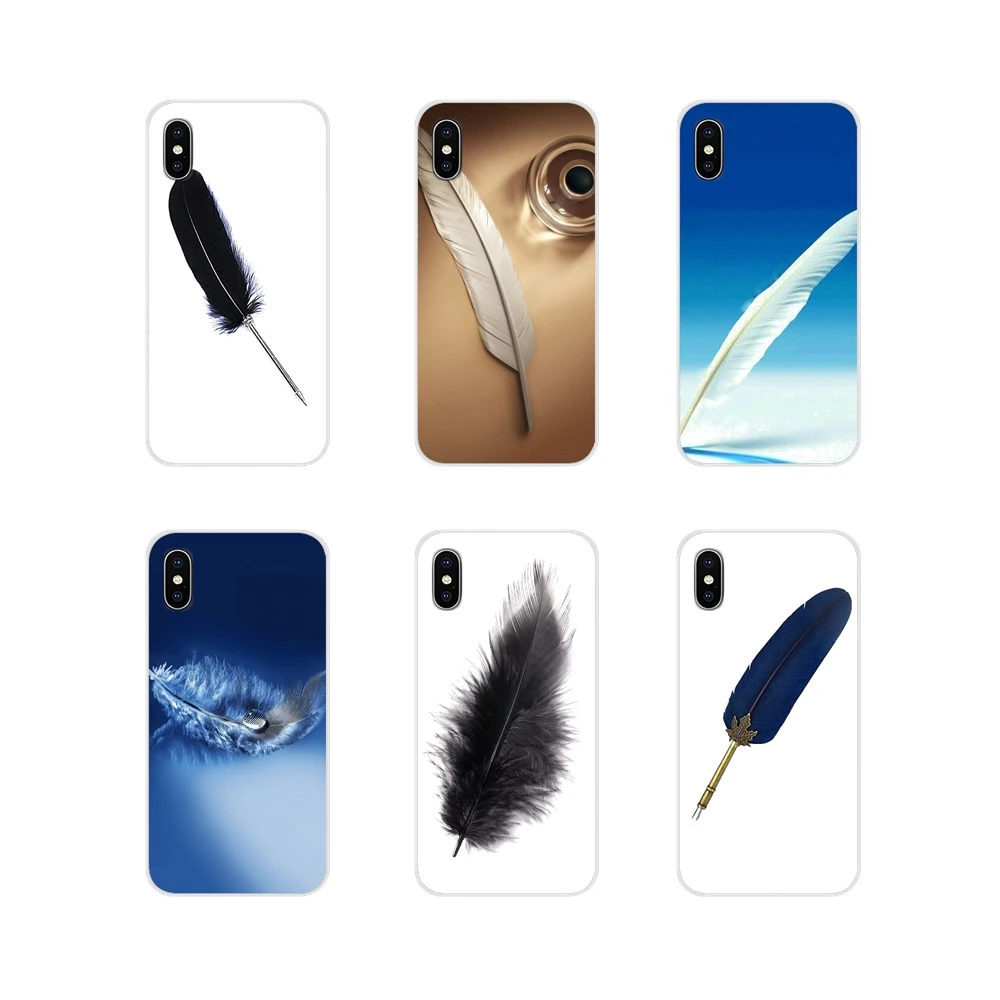 Для samsung Galaxy S3 S4 S5 Mini S6 S7 Edge S8 S9 S10 Lite Plus Note 4 5 8 9 Аксессуары чехлы для телефонов перо