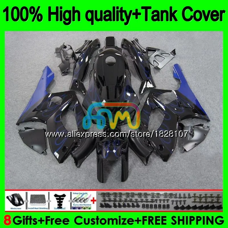 YZF-600R для YAMAHA YZF600R Thundercat 96 97 98 1999 2000 2001 02 72BS. 80 YZF 600R Синий Пламя 1996 1997 1998 99 00 01 обтекатель