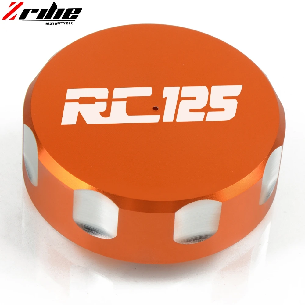 orange RC125 LOGO Высокое качество задний тормозной жидкости Крышка Резервуара Кепки для KTM RC 125 200 250 390 rc390- Аксессуары для мотоциклов RC - Цвет: orange RC125 LOGO