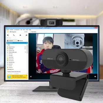 

Webcam 1080P Full HD Web Camera With Built-in Microphone Laptop YouTube Plug Skype Computer Cam Win10 For PC Web USB Deskto A4X9