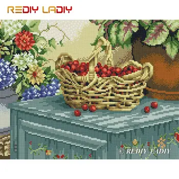 

High Quality Diamond Painting Still Life Fruit Full Round Diamond Embroidery Beaded Cross Stitch Pixel Mosaic Pattern Home Decor