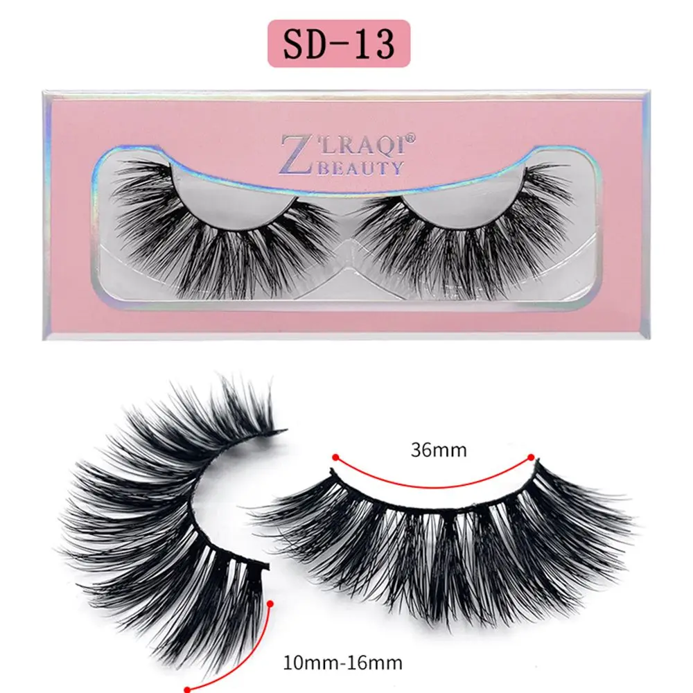 Mink Eyelashes Criss-Cross Natural Fake lashes Length 25mm Makeup 3D Mink Lashes Extension Eyelash Beauty - Color: 16