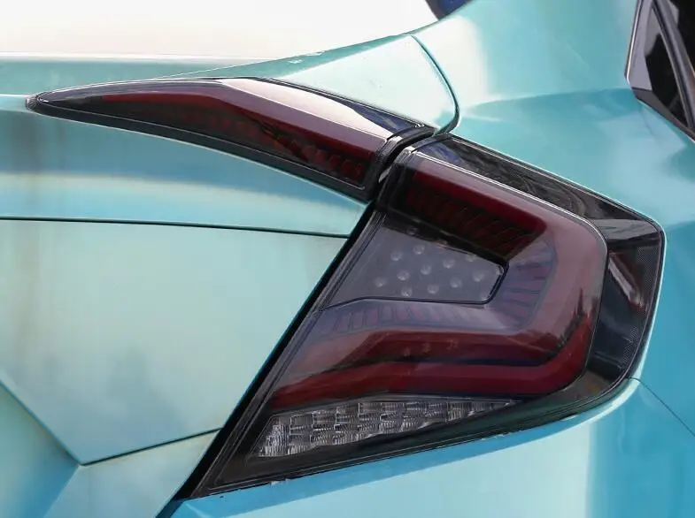 Задний фонарь для Honda Civic задний противотуманный фонарь+ стоп-сигнал+ задний фонарь+ Динамический сигнал поворота Автомобильный светодиодный задний фонарь