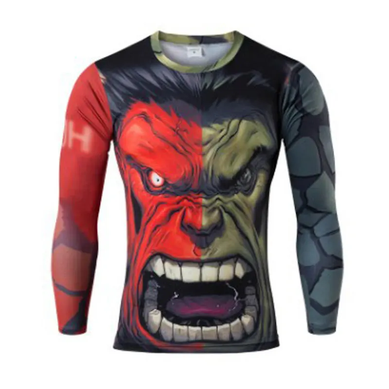 

2019 Men's Halloween Avengers Cosplay 3d Digital Printing US Captain Cosplay Long-sleeved T-shirt Festival Performance Performan