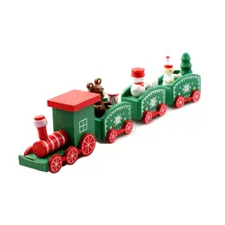 Дропшиппинг Рождество деревянный поезд игрушки для детей окрашенные светодиодное Рождественское украшение Санта/медведь Рождественский