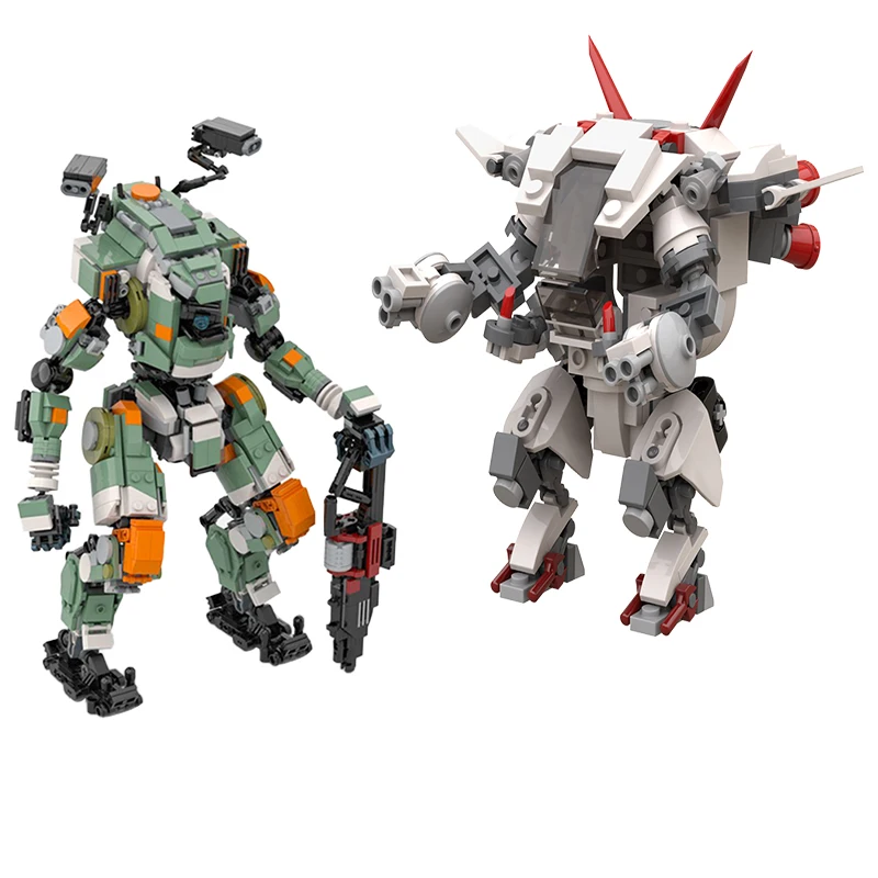 

MOC Rabbit Vanguard Team BT-7274 Robot Titanal строительные блоки Морфинг гатлинг Разрушитель кирпичи машина детские игрушки подарки