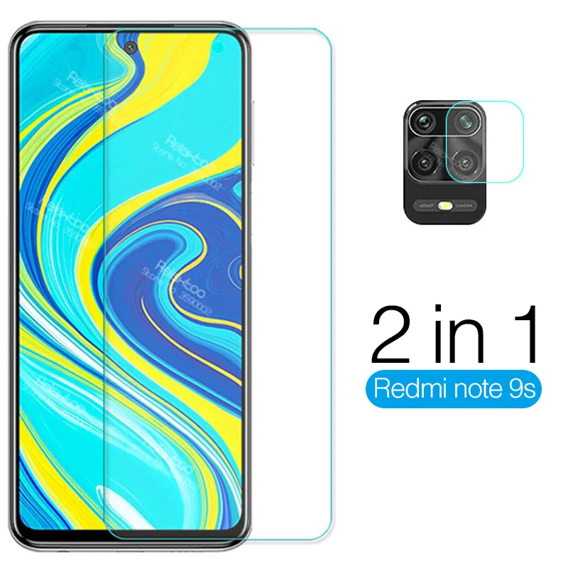 Redmi note 9 s Glass 2 in 1 camera lens protective Glass For xiaomi redmi note 9s note9 pro 9a 9c screen protector tempered Glas afbeelding