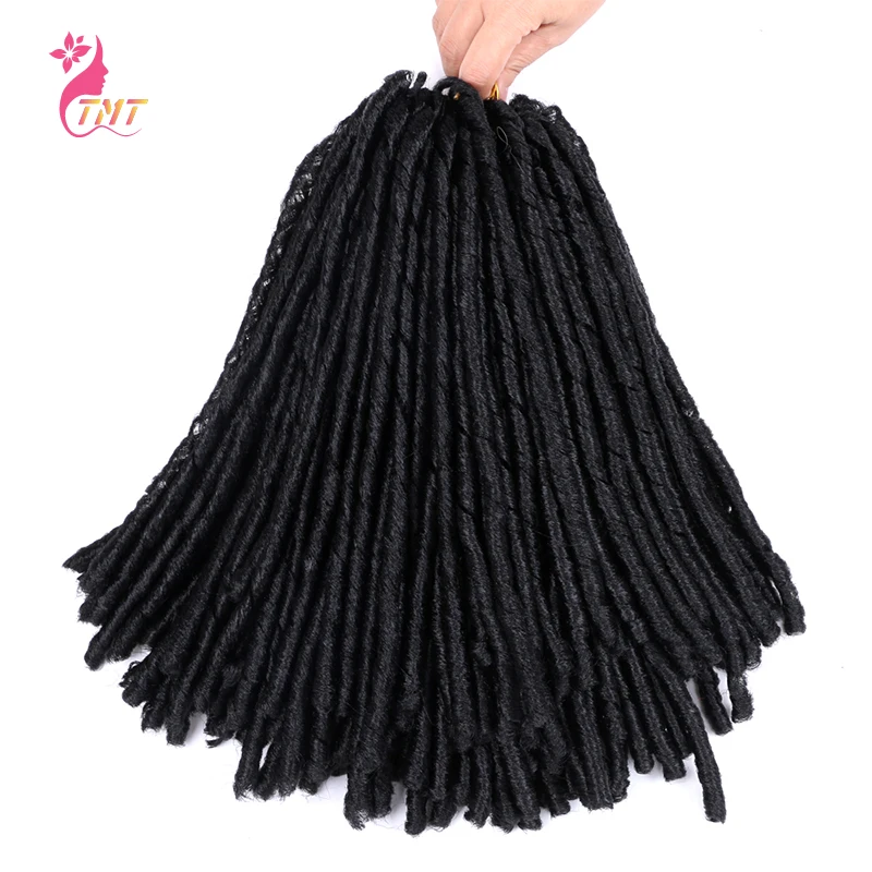 

TMT Faux Locs Crochet Braids Piano Color Synthetic Braiding Hair Extensions Ombre Soft Dreadlock Hair Extensions 14Inch