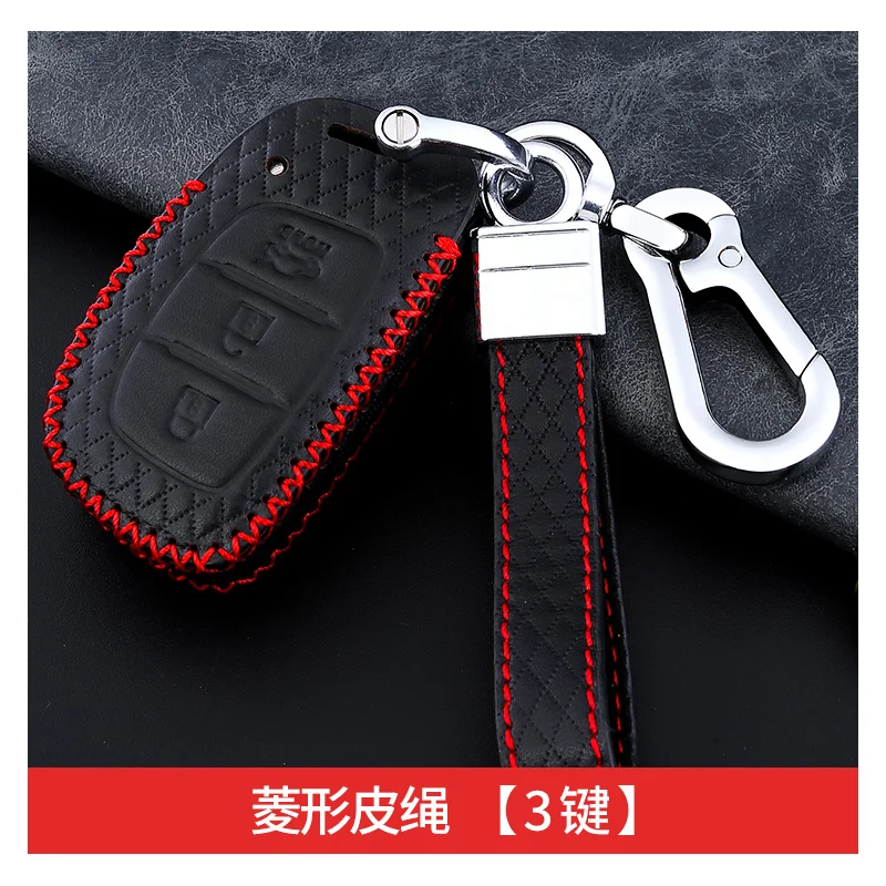 Чехол для ключей для hyundai Creta KONA Encino Solaris Azera Grandeur Ig Accent Tucson Elantra, Santa Fe Sonata/rohers-Coupe/Veloster - Color Name: A with keychain 1