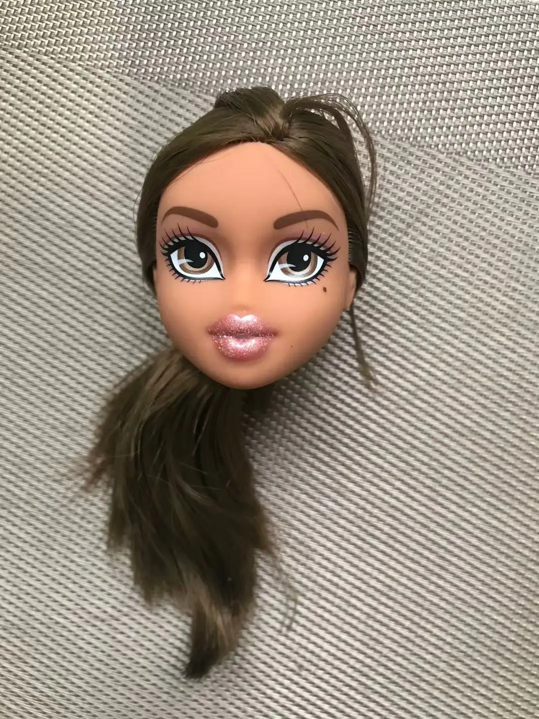 Dancing Girl Doll Head Big Eyes Bratzs Doll Figure Body Parts Colorful Head Original Part White Brown Skin Colors plush doll accessories,doll accessories