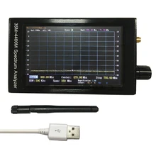 Analizador de espectro manual de alta precisión, pantalla de visualización a Color TFT LCD, analizador de espectro manual, 35M-4400MHZ