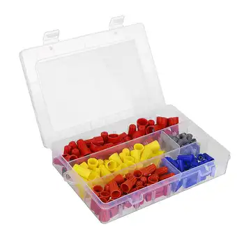 

160PCS Wire Twist Connector Nut Cover Connector Terminals Caps with Storage Box ON Electrical Nut Spring Cap Assortment Kit