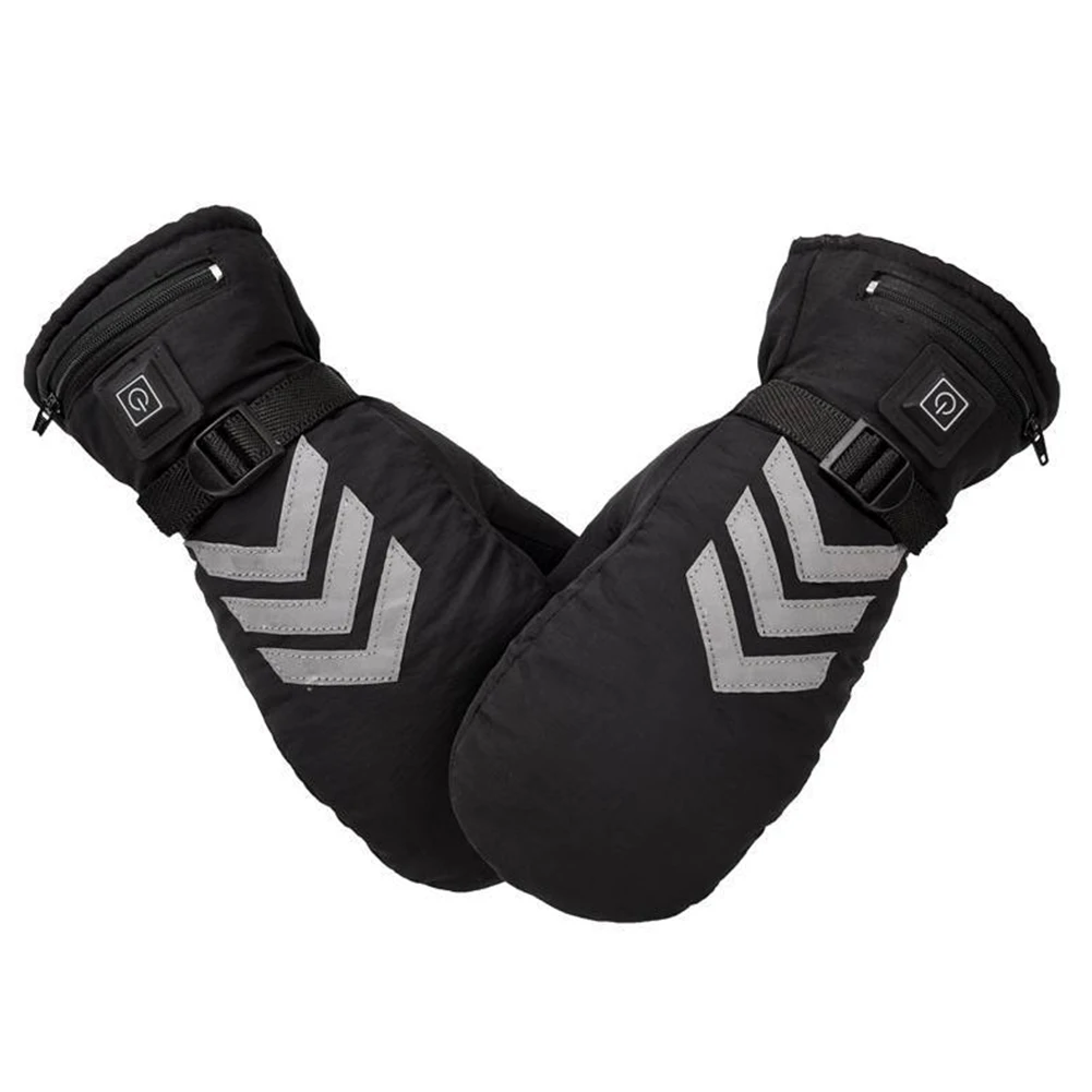 

Women Men Cycling Gloves Reflective Wear Resistant Durable Warm Windproof Winter Full Finger Rechargeable Electric Heating