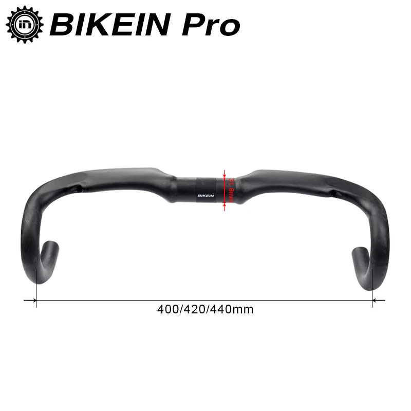 BIKEIN Lite Сверхлегкий T700 UD углеродный шоссейный велосипед откидной руль 400/420/440 мм велосипедный шоссейный Руль матовый/глянцевые вставки на велосипеде Запчасти 240 г