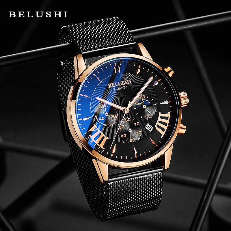 

Brand Men's Watch Quartz Calendar Watch 6 Hands Chronograph Sports Casual Men's Leather Watch Waterproof Clock Three Eye Watch
