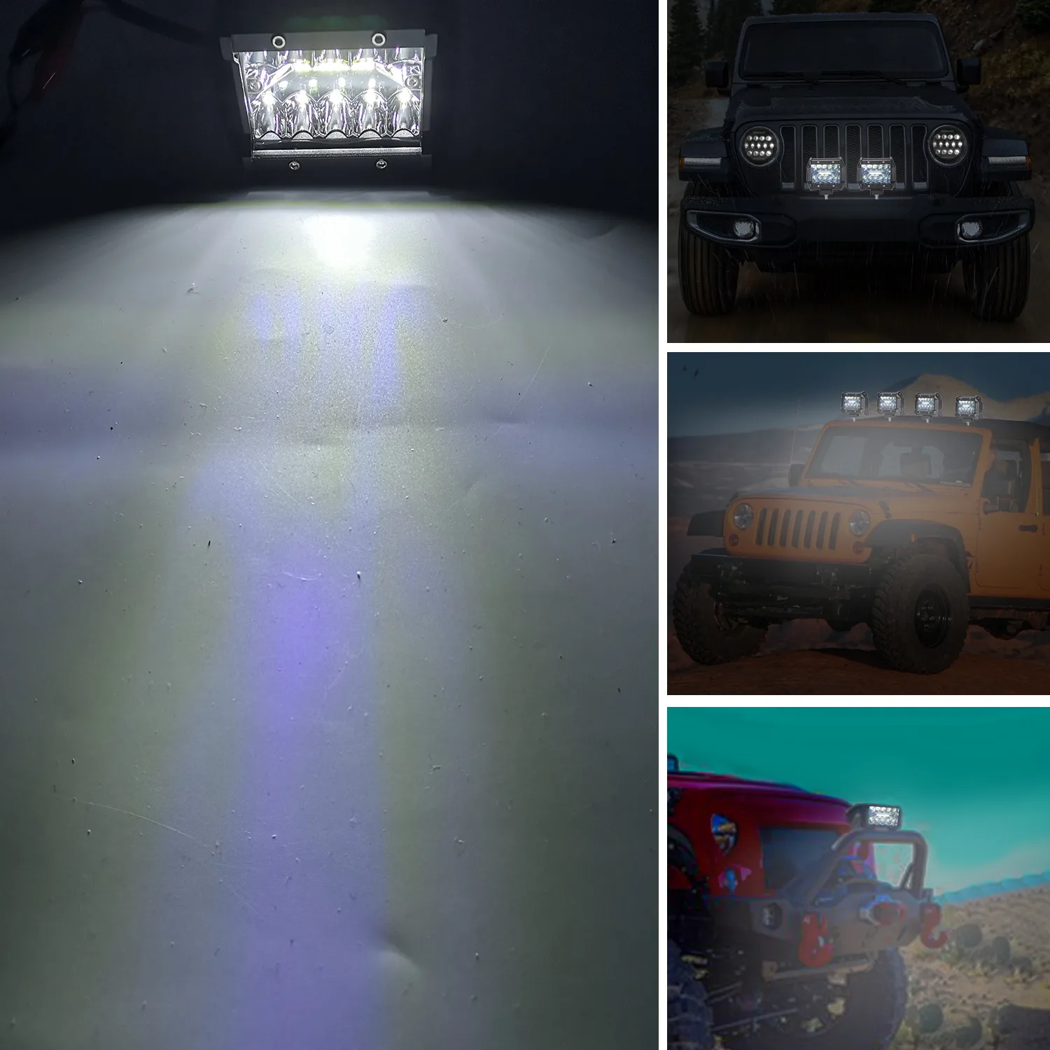 Lights For Car Led Headlight Spotlight Off Road Bar Lighting Spot Flood  Beam Auto Boats Suv Atv Motorcycle Truck Accessories - Light Bar/work Light  - AliExpress