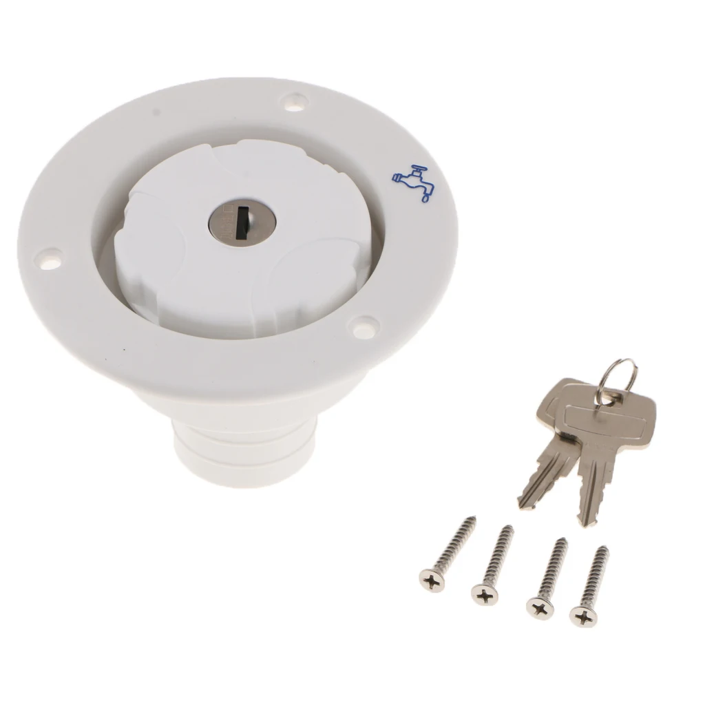 Safety Lockable Fuel Gas Cover Petrol Diesel Filler Anti Theft Tank Cap for RV Camper Trailer