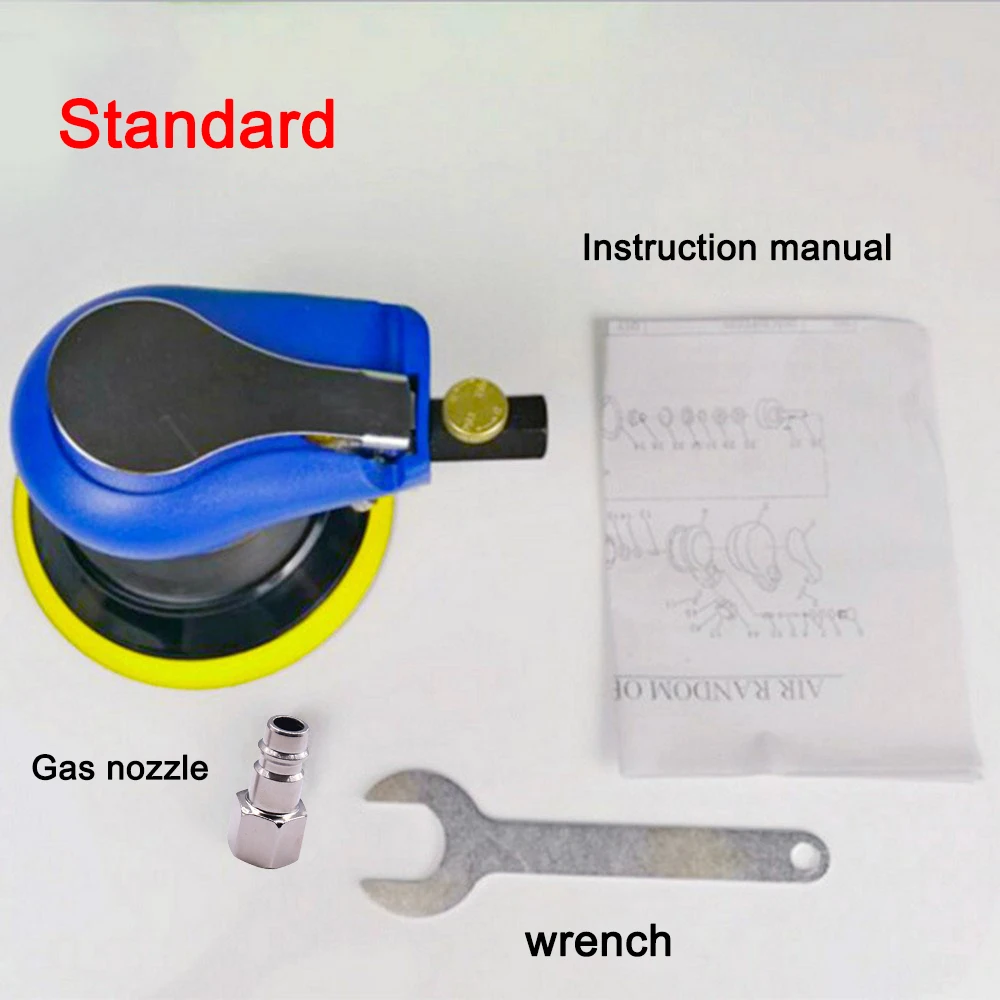 5 дюймов Sander авиация полированный шлифовальный станок Non-вакуум матовая поверхность круговой пневматические наждачная бумага орбитальная ручной инструмент