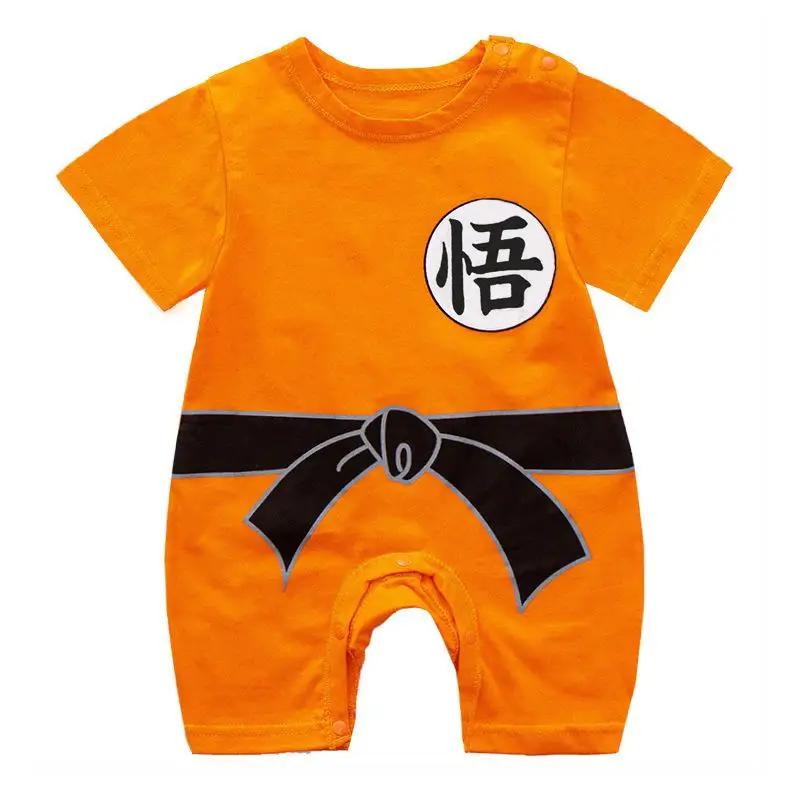 Newborn Baby Unisex Clothes Short Sleeved Cartoon Jumpsuit Infant Baby Summer Cotton Rompers Baby Boys Ha Clothes Girls Costume Baby Bodysuits comfotable Baby Rompers