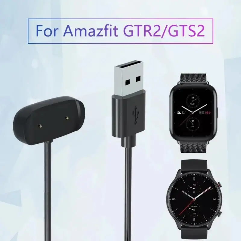FitTurn Cargador compatible con Amazfit GTR 2, GTS 2 Mini, Pop Pro, BIP 3,  BIP U, Zepp E, Zepp Z, cargador USB de 3.3 pies, cable de cable, clip de