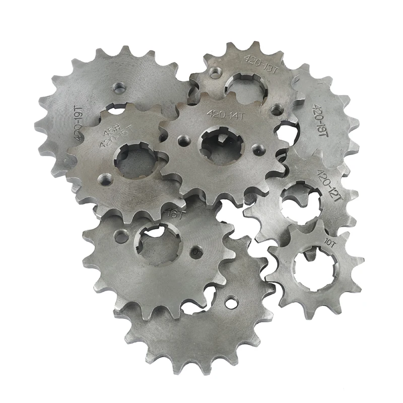 Front Engine Sprocket 420# 20mm For Dirt Pit Monkey Dax Bike Go Kart ATV Quad Motorcycle 10 11 12 13 14 15 16 17 18 19 Teeth engine sprocket