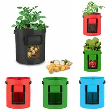 1 шт. галлоновые тканевые сумки для выращивания, дышащие горшки для цветов, контейнер для растений, умные горшки с ручками, Садовые принадлежности