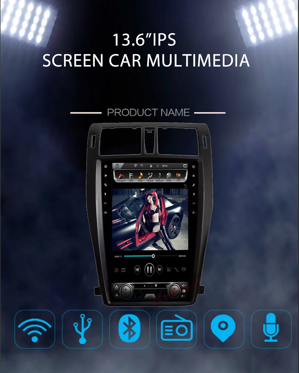 Киринави 13,6 "1 Din автомагнитола на Android 6 с GPS навигация для TOYOTA CROWN автомобильный DVD мультимедийный плеер Автомобильный 2015-2017 wifi