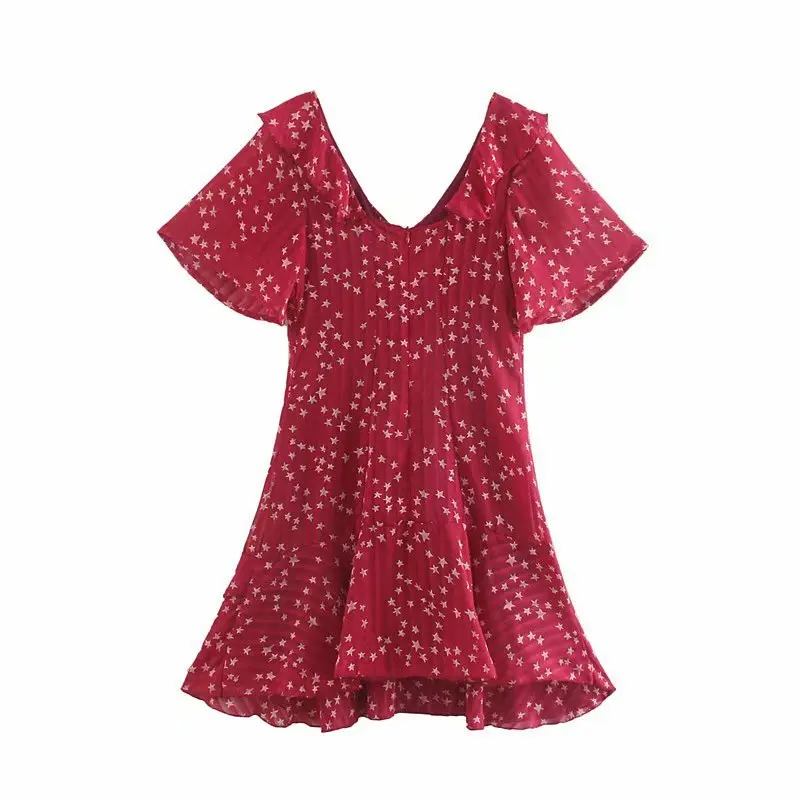 CC60-9299 European and American Fashion Wind Printed Dresses