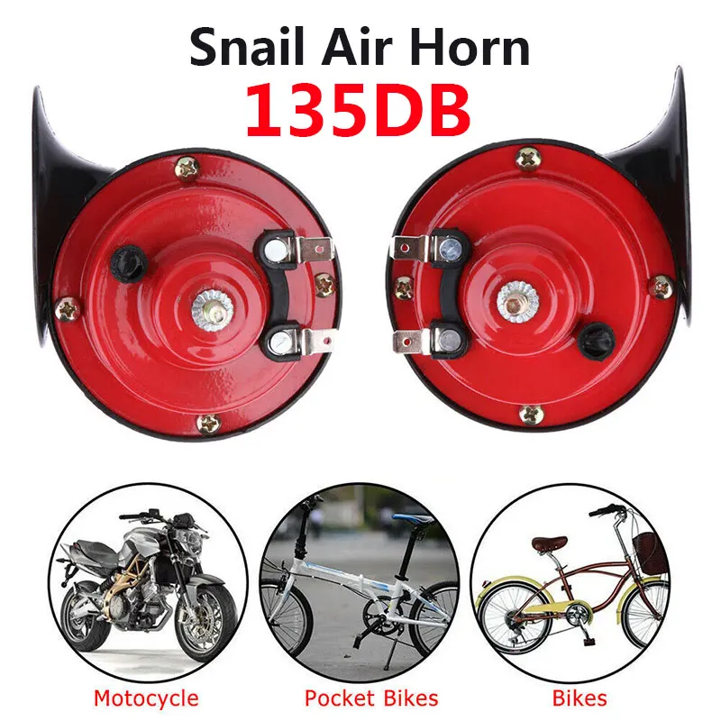 

Car Horn Air Horn Universal Horn Siren Snail Auto 135DB Dual Tone Useful