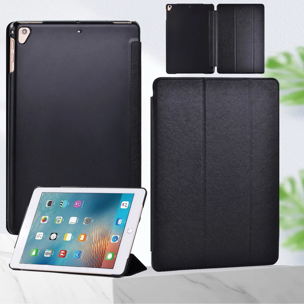 

Tablet Case for Apple IPad 5th 6th Gen/Air 1 2/Pro 9.7 Inch PU Leather Smart Sleep Wake Funda Trifold Stand Solid Cover Capa