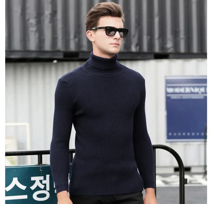 MRMT brand autumn and winter new men's turtleneck sweater Slim pullover men's pure cashmere bottoming sweater