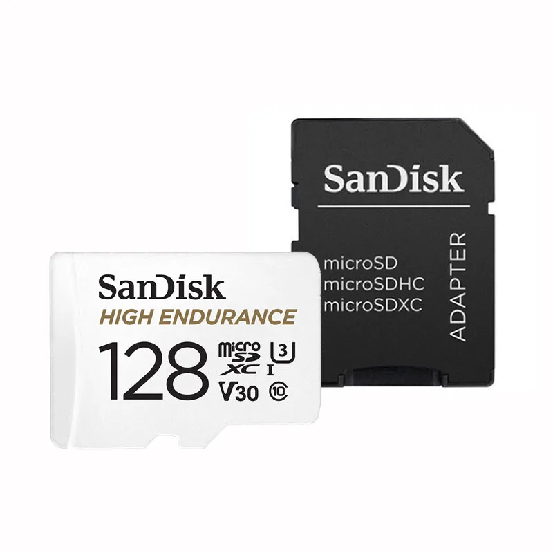 SanDisk высокая выносливость Micro SD 128 ГБ 32 ГБ 64 Гб 256 ГБ U3 V30 4K Micro SD карта памяти SD/TF флэш MicroSD карта для монитора видео - Емкость: SQQNR-128G-KT2