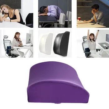 

Foam Back Support Cushion Adjustable Straps Office Lumbar Pillow Chair Waist Supporter Purple