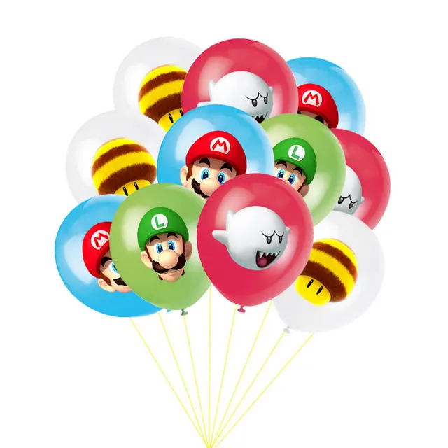 Super Red Green Luigied Bros Marioed Game Latex Foil Balloons Baby Shower Boy Kids Banner Happy Birthday Party Decoration Globos 5